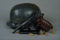 456002 Walther P38mm, Semi automatic Pistol, German WWII Helmet A4 Photo Print