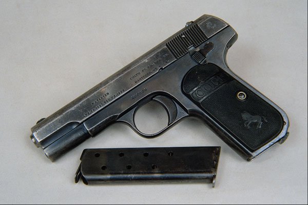 456008 Colt .38 ACP, Semi automatic Pistol With Magazine A4 Photo Print