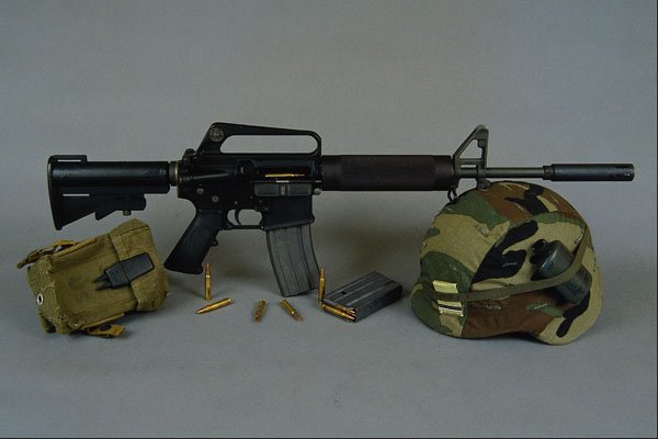456014 Colt M16A1 Shorty, .223 Cal. Semi automatic Rifle A4 Photo Print