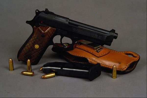 456042 Taurus PT 99 AF, 9mm Semi automatic Pistol, Hunter Holster A4 Photo Print