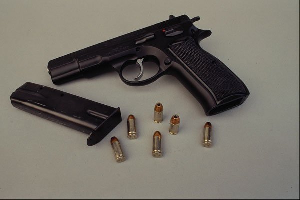 456049 CZ Model 75, 9mm, Semi automatic Double action Pistol A4 Photo Print