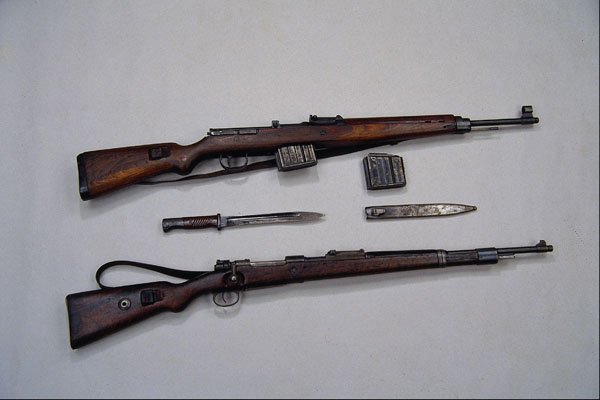 456086 Two German Rifles Top G43 Semi automatic Rifle; Bottom K98 Rifle A4 Photo Print