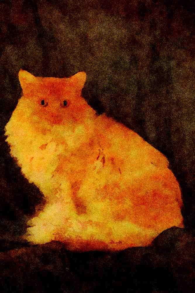 458042 Maine Coon, Red Shaded A4 Limited Edition Watercolour Print