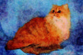 458057 Persian, Golden A4 Limited Edition Watercolour Print
