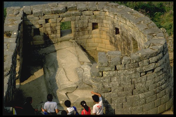 459017 Western Section, Central Tower, Machu Picchu, Peru A4 Photo Print