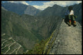 459051 Machu Picchu, Euro hiker Makes Notes, Peru A4 Photo Print