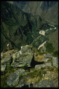 459052 Machu Picchu, Down Into Urubamba Valley, Peru A4 Photo Print