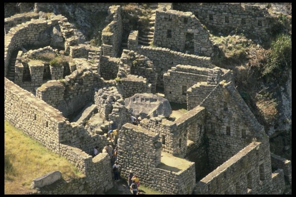 459057 Machu Picchu, Central Area, Mixed Buildings, Peru A4 Photo Print