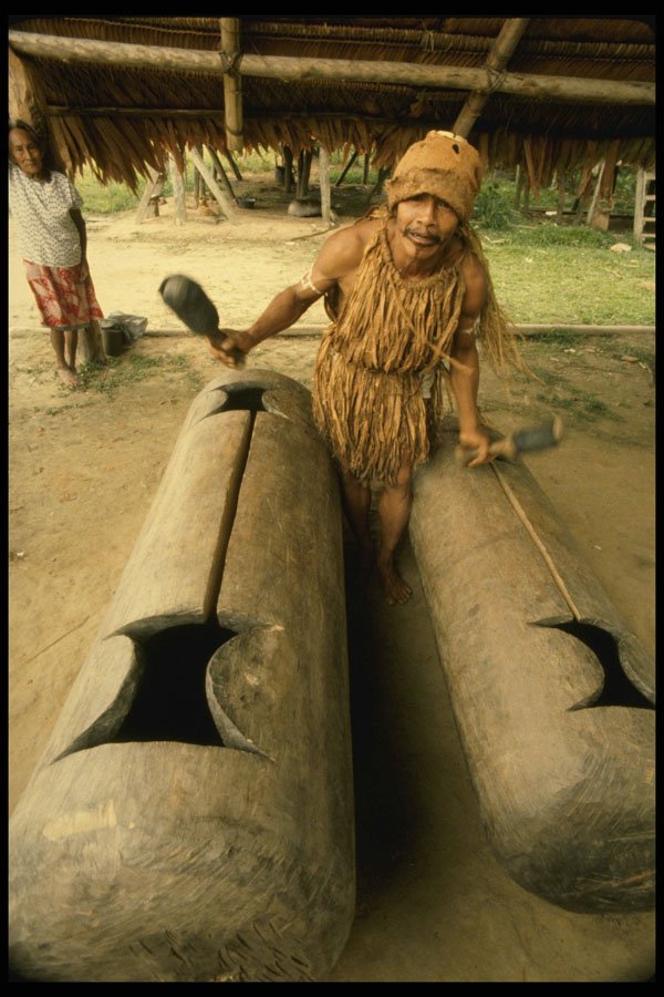 459077 Bora Native Drummer, Columbia A4 Photo Print