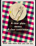 45K a clear plate means a clear conscience Advert A4 Photo Print