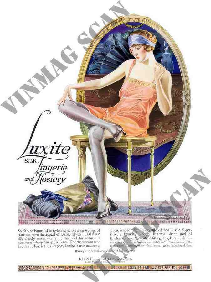 46 luxite lingerie ernest brierly 1928 2 Vintage Advert A4 Photo Print