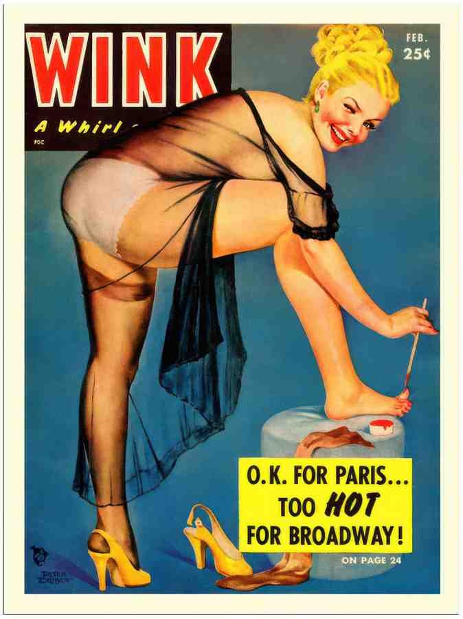 46 wink glamour magazine cover 2 Vintage Advert A4 Photo Print