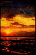 460004 Sunrise, Limassol, Cyprus A4 Limited Edition Watercolour Print