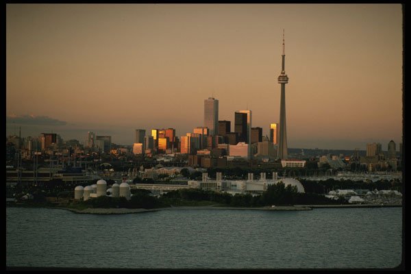 460007 Lake And City Skyline With CN Tower, Toronto, Canada A4 Photo Print