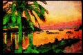 460010 Sunset, Puerto De Soller, Mallorca A4 Limited Edition Watercolour Print