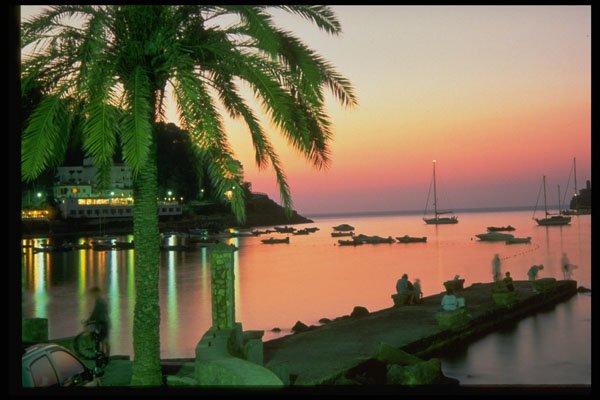 460010 Sunset, Puerto De Soller, Mallorca A4 Photo Print