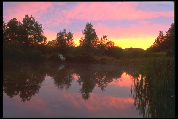 460015 Sunrise Reflection A4 Photo Print