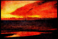 460017 Sunset, Aberdeen Beach A4 Limited Edition Watercolour Print