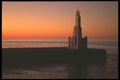 460018 Navigation Light On Dock In Lake Ontario, Canada A4 Photo Print