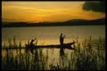 460020 Dugout Canoe At Sunrise, Lake Kivu, Zaire A4 Photo Print