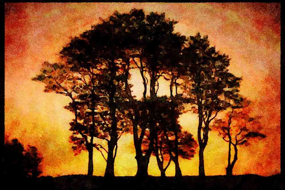460030 Seven Sisters, Quantocks, Som A4 Limited Edition Watercolour Print