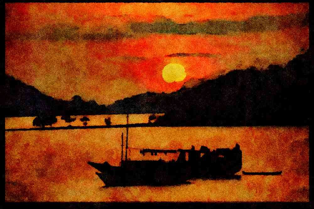 460035 Sunset, Labanbajo A4 Limited Edition Watercolour Print