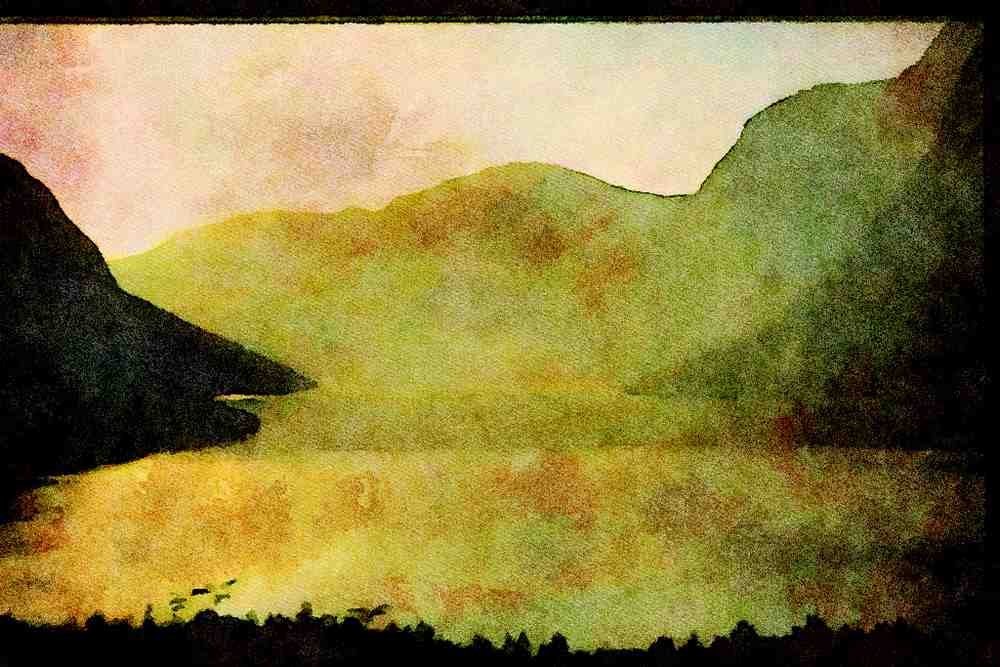 460046 Lo Lake, Stryn A4 Limited Edition Watercolour Print