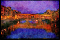 460047 Bridge At Sunset, Florence A4 Limited Edition Watercolour Print
