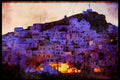 460048 Village, Ios, Greece A4 Limited Edition Watercolour Print