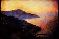 460055 Sunrise Over Amalfi Coast, Italy A4 Limited Edition Watercolour Print