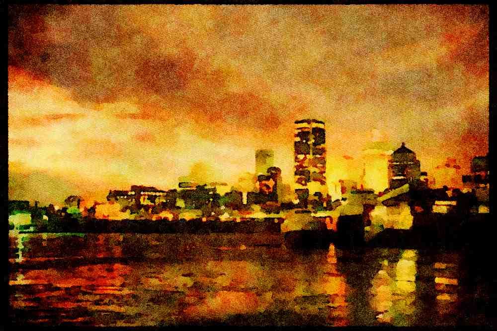 460060 Downtown Montreal A4 Limited Edition Watercolour Print