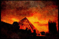 460062 The Pyramid Of The Louvre Museum At Sunset, Paris A4 Limited Edition Watercolour Print