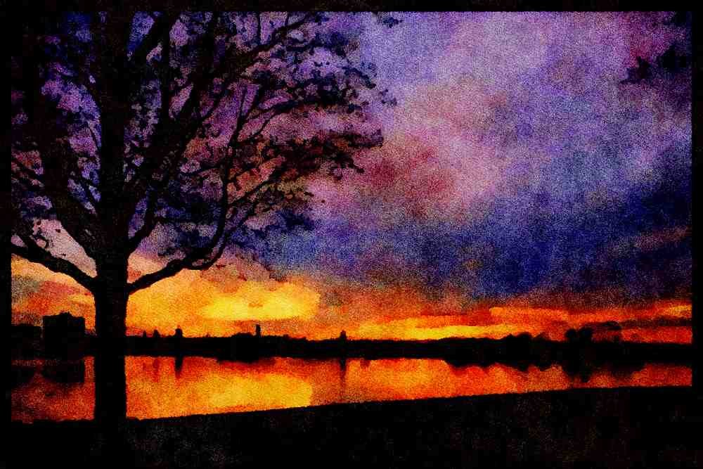 460071 View West From Royal Military, Kingston A4 Limited Edition Watercolour Print