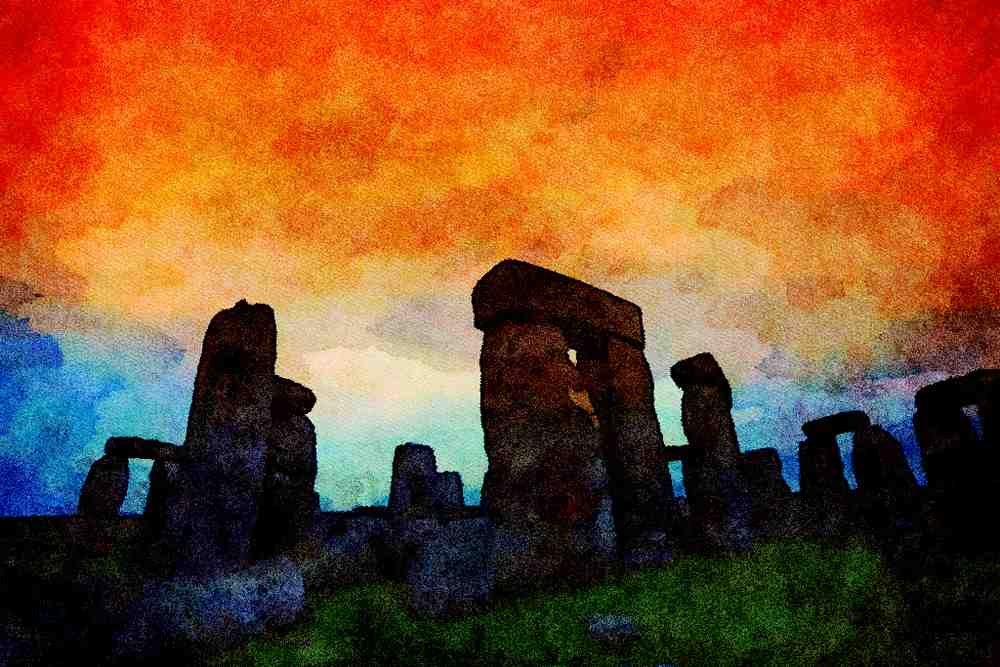 460073 Stonehenge, Wiltshire A4 Limited Edition Watercolour Print