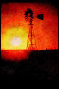 460083 Sunset Over Farm Country A4 Limited Edition Watercolour Print