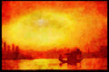 460085 Dal Lake, Kashmir A4 Limited Edition Watercolour Print