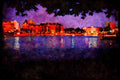 460089 Sunset Over Victoria, Canada A4 Limited Edition Watercolour Print