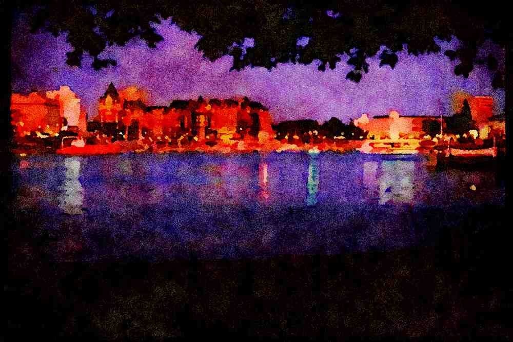 460089 Sunset Over Victoria, Canada A4 Limited Edition Watercolour Print
