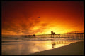 460093 Blood Sunset, Southern California Coast A4 Photo Print
