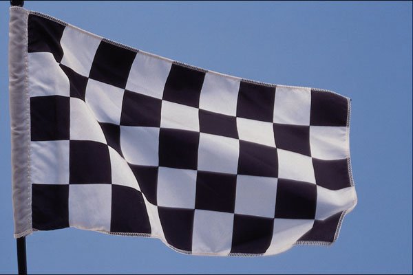 461009 Checkered Flag A4 Photo Print