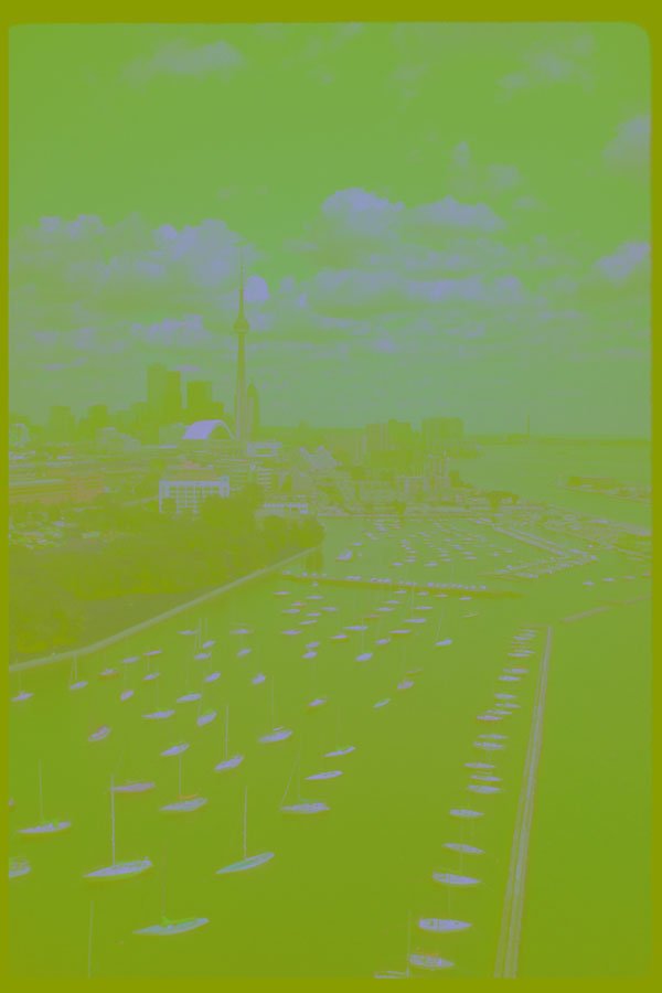 462013 Toronto With Marina In Foreground A4 Photo Print