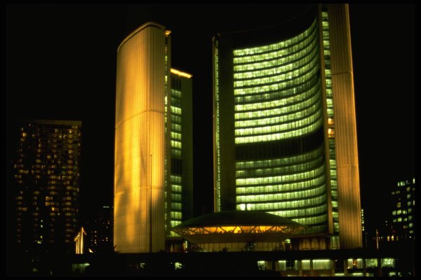 462025 Toronto City Hall At Night A4 Photo Print
