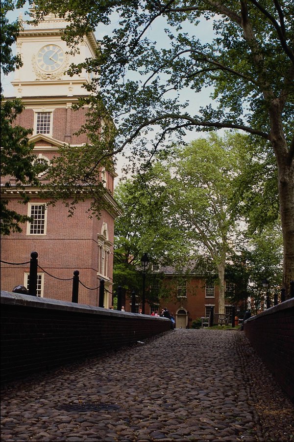 463002 Cobblestone Alley To Independence Hall A4 Photo Print