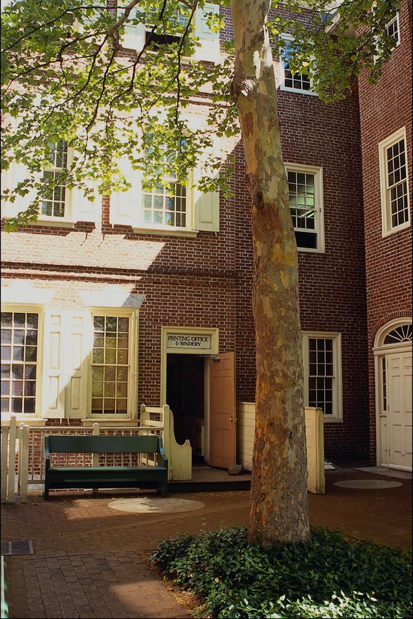 463009 Colonial Print Shop, Franklin's Court A4 Photo Print