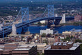 463059 Ben Franklin Bridge From Atop City Hall A4 Photo Print