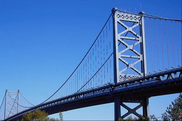 463060 Walt Whitman Bridge Across Delaware River A4 Photo Print
