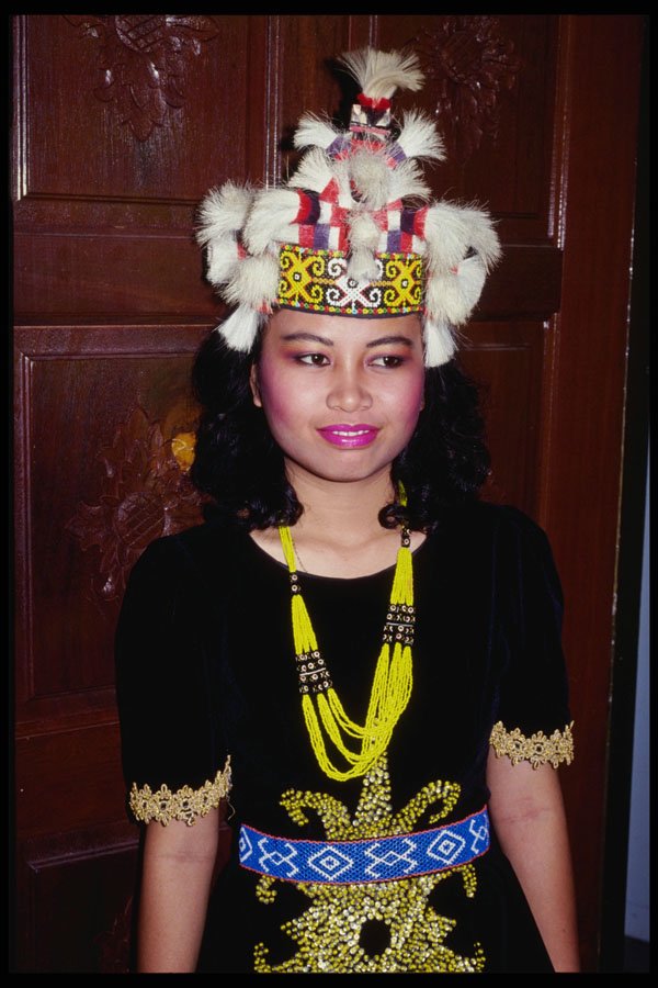464049 Woman In Costume, Sarawak, Malaysian Borneo A4 Photo Print