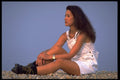 464064 Asiatic Female Wearing Short White Boiler Suit A4 Photo Print