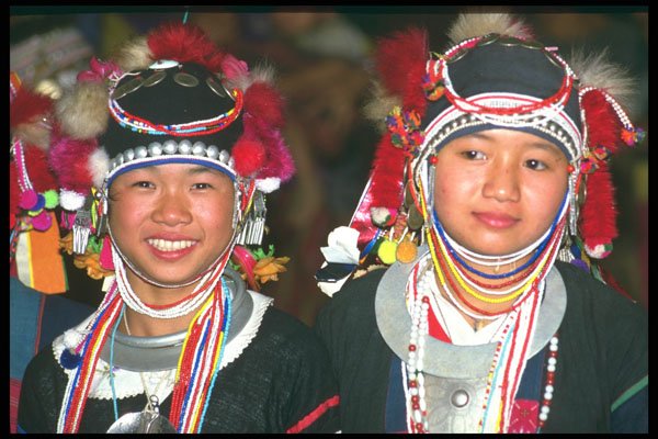 464092 Akha Girls, Thailand A4 Photo Print
