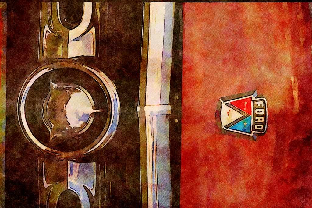 465046 1952 Ford Victoria A4 Limited Edition Watercolour Print